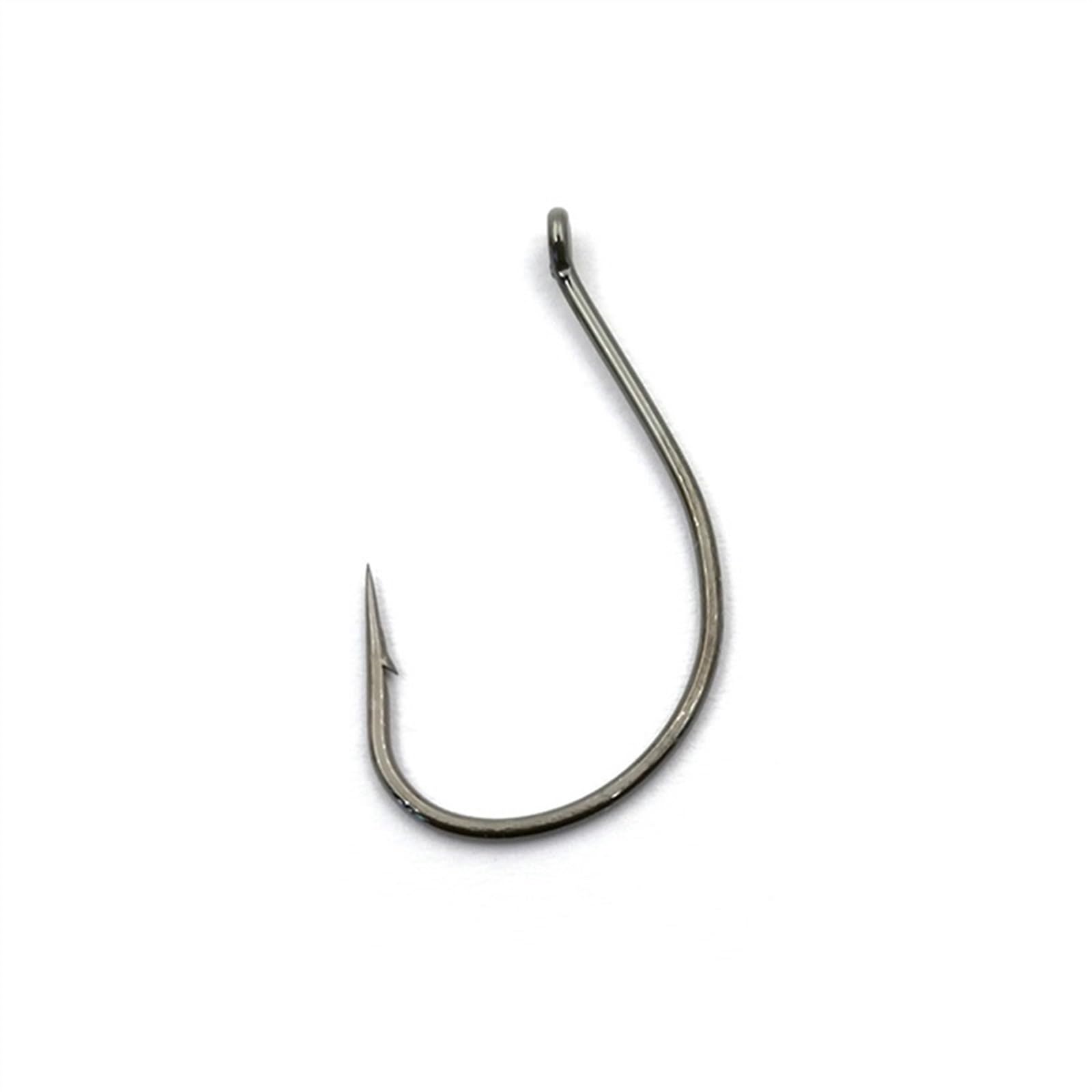 Hameçons 20 pcs en acier inoxydable 1/0 pour leurre souple et pêche de la perche