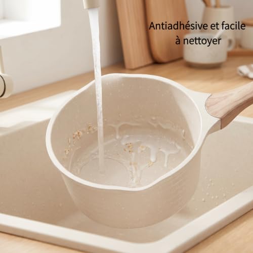 Casserole tout feu induction 18cm avec couvercle en verre et manche isolant - 6