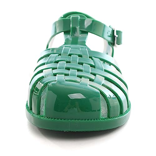 Image of Hee grand Crystal Jelly Heel Sandals for Women Summer Beach Jelly Shoes