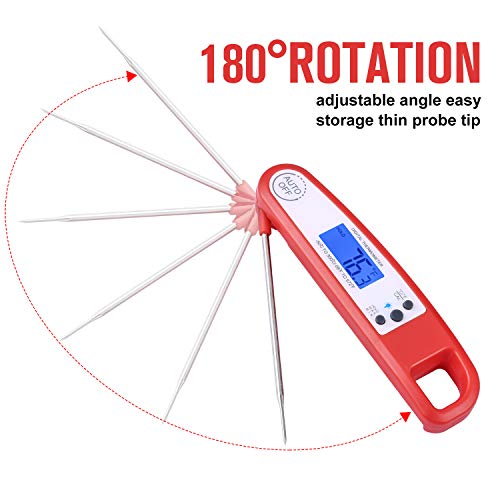Spikelab Meat Thermometer, Digital Instant Read Food Thermometer With Splash Proof Body And Backlight Display For Kitchen Cooking, Grilling, And Barbecue #TOP3