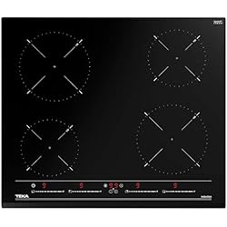 Izc 63632 Bk Mst Teka IZC 64010 MSS Placa de inducción Multislider de 60cm Cristal Negro | 4 Zonas de cocción | 5.8X 60 x 51, Acero Inoxidable, Normal