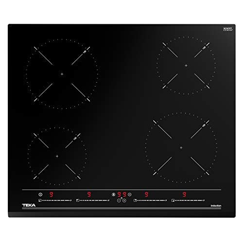 TEKA Placa Inducción 60 cm, 4 Zonas de Cocción, Touch Control Multislider, Power Plus, Stop & Go,...