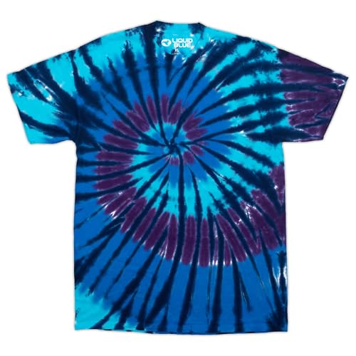 Liquid Blue Blank Tie Dye T-Shirt Blue Spiral