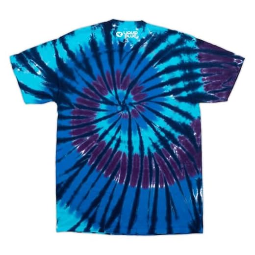Liquid Blue Men's Spiral Streak T-Shirt, Tie Dye/Multi, 2XL