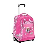 kit mochila e lancheira infantil barbie Respaldo: acolchado y revestido de tela. Correas: acolchados y retráctiles cuando se utiliza como trolley