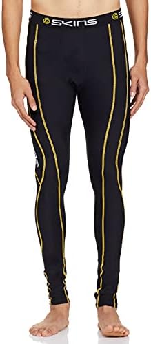 SKINS Sport Long Tight BIOACCELERATION Technology Black with Yellow Stitching