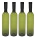 Plastic Wine Bottles & Screw Caps, Green, 750ml - Pack of 4