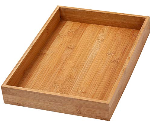 YBM HOME & Kitchen Bamboo Drawer Organizer Box 14