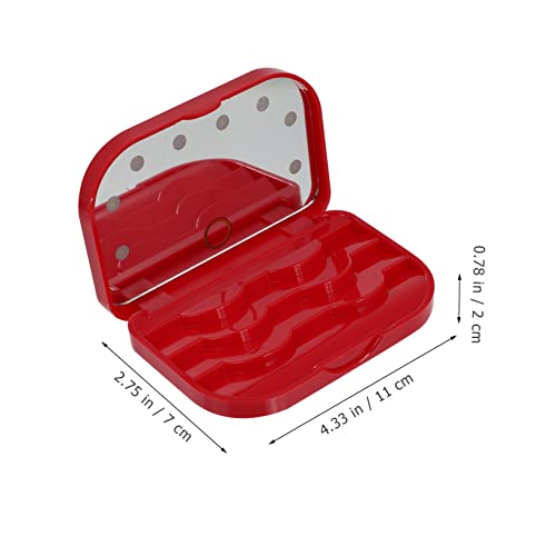 Minkissy Sample Organizer Tool Containers Holder Case- Container Display Mirror Light Portable Eyelashes Led Organizers Lashes Makeup False Tray Travel Eye Case Cosmetic Storage Cases #TOP2