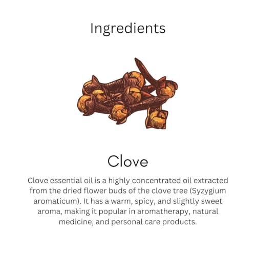 Image of Khadi Clove Essential Oil 15 ml | Pure & Natural Therapeutic Grade | For Teeth & Gums, Toothache Relief | Oil for Face | Skin & Hair Care | All Skin Types | Aromatherapy for Men & Women