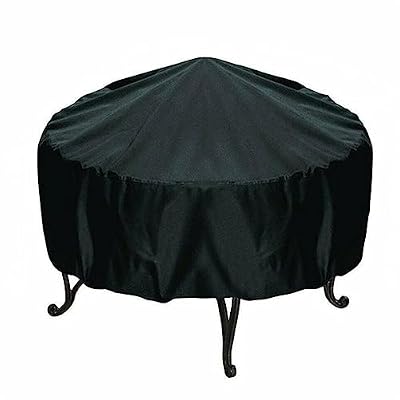 yimzitt Fire Pit Cover Round Waterproof Fire Pit Bowl Cover Windproof Anti UV Firepit Covers with Drawstring Full Coverage Patio Outdoor Fireplace Cover