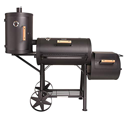TAINO Yuma Pro XXL 110kg Smoker BBQ massiver Räucherofen Holzkohle 3,5mm Stahl schwarz