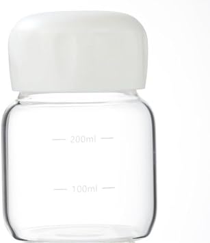 Shaker, Heat Resistant Glass, 10.1 fl oz 300 ml, Handy, Graduated, High Borosilicate Glass, Sealed Structure, Reverse Leak Proof, Lightweight, Portable, Milk, Soy Milk, Protein, Powder Shake, Mixing