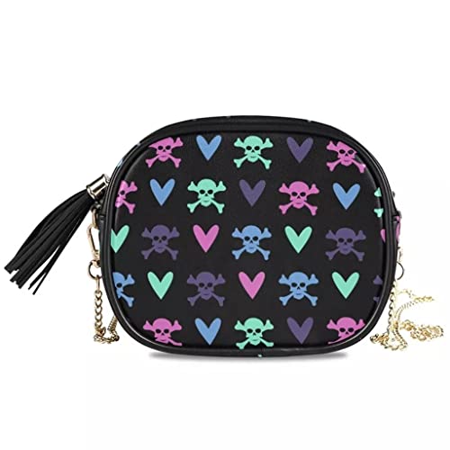 Sac à main pour femmes imprimé mini skulls parfait pour vos soirées