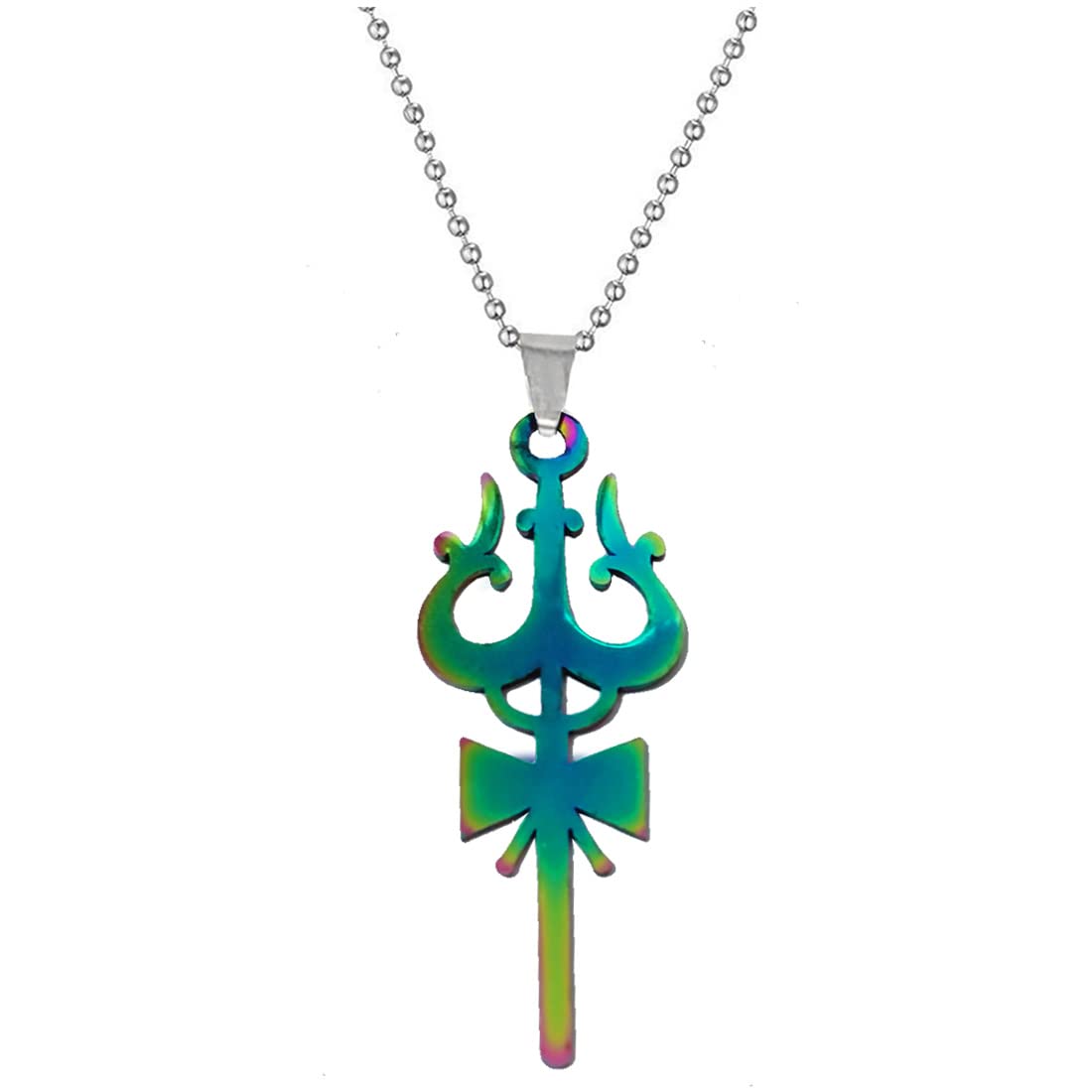 sullery Religious Jewelry Lord Shiv Trishul Damaru Multicolor Stainless Steel Necklace Pendant for Men and Women-picture-51