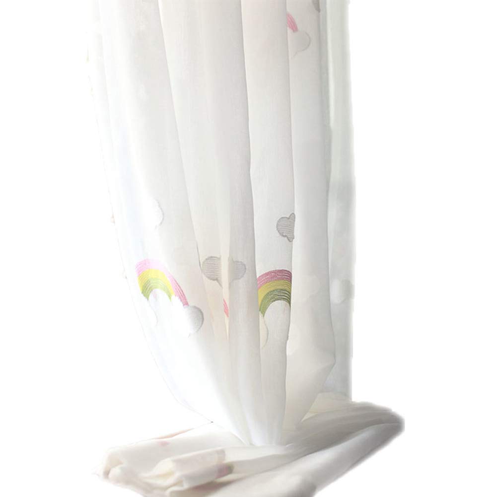 Tenda Trasparente Arcobaleno con Gancio Oscurante per Bambini 150x270cm 1 Pannello