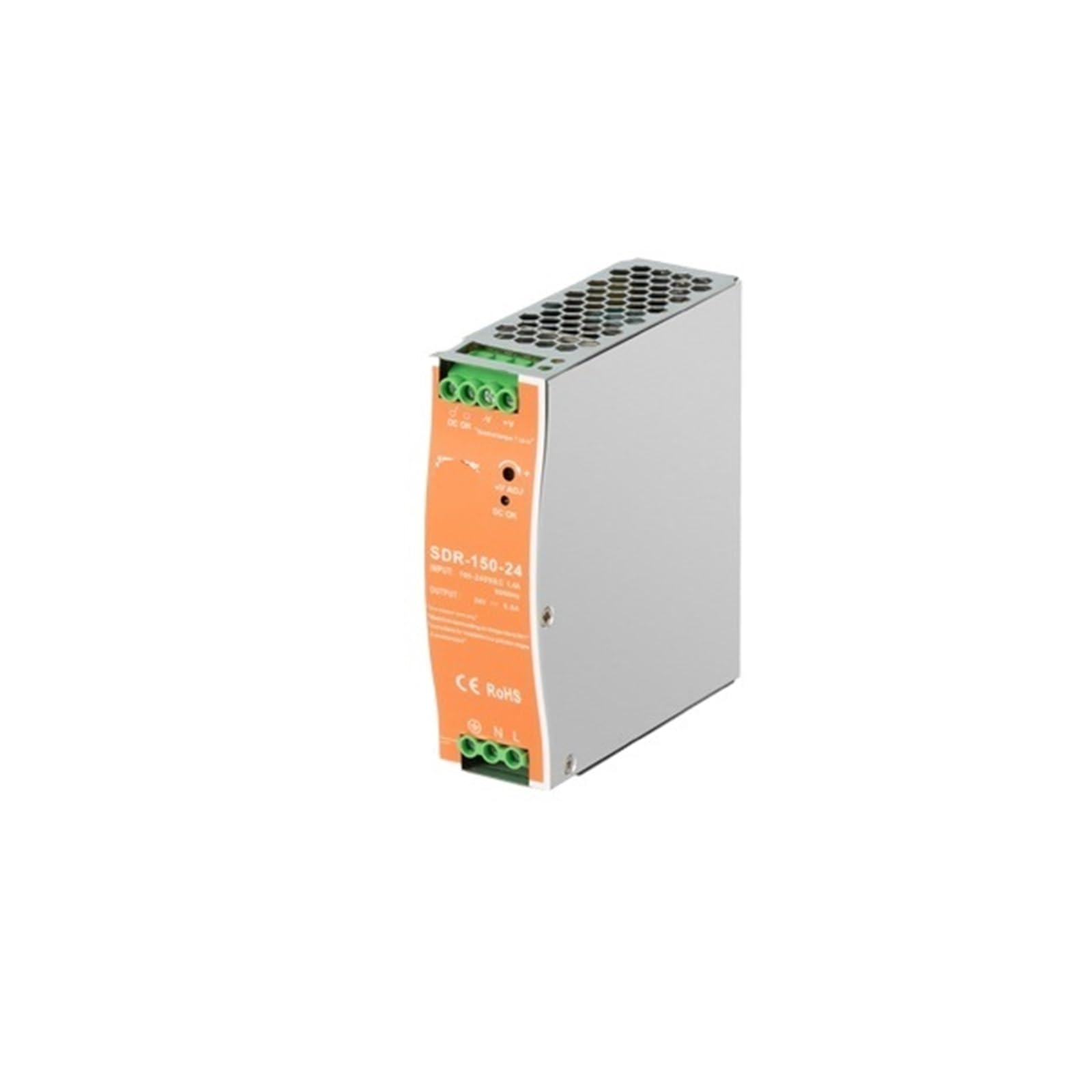 PWANUIGTE SDR-75W/120W/240W Switching Power Supply 220V to 24V Rail Type 12v48v DC Voltage Regulated EDR Transformer(SDR-150W-24V 6.25A)