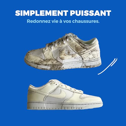 Shoozas - Kit Simple de Nettoyage pour Baskets - Nettoyant Liquide et Brosse Multi-Usages - Idéal pour Toile, Maille, Tricot, Coton, Cuir, Caoutchouc, Vinyle - Portable et Sûr - Formule Non Toxique – vue 5