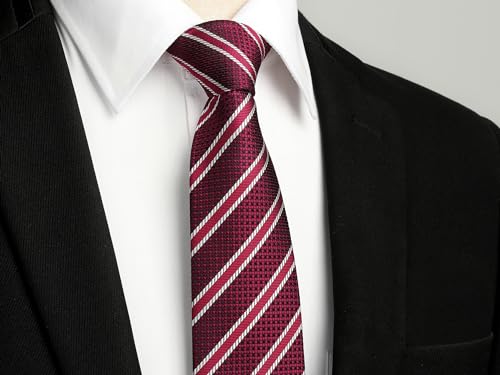 Image of Enlision Ties for Men Solid Color 3.35 inch Formal Business Necktie Classic Satin Mens Wedding Party Ties