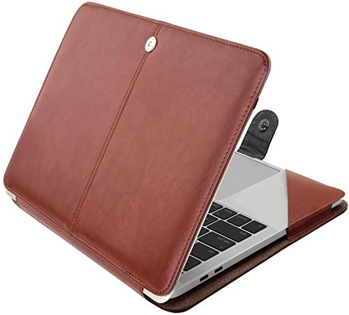Image of SwooK PU Leather Book Folio Case Cover for Old MacBook Air 13-13.3 inch [2010-2017 Release] A1369 A1466 MacBook Air Sleeve case Cover