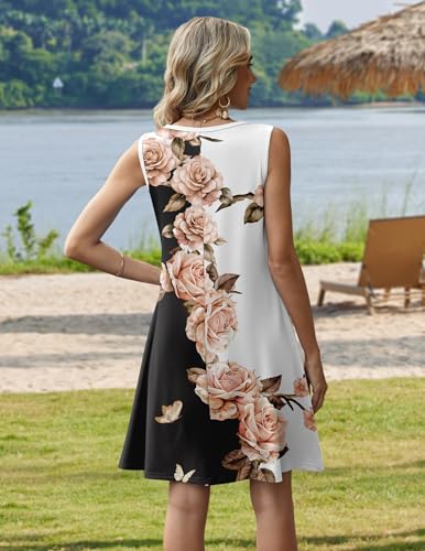 Image of Zeagoo Womens Summer Dress 2026 Sleeveless Casual A-Line Tshirt Sundresses