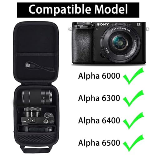 Aenllosi Hard Carrying Case Compatible With Sony Alpha A6000 / A6300 / A6400 / A6500 / A6600/A6700 Mirrorless Digital Camera  thumb #3