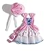 Ruikajia Toy Story Bo Peep Girls Classic Costume Polka Dot Dress with hat (3 Years, White)