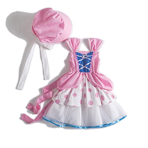 Disfraz clásico Bo Peep para niñas vestido y sombrero