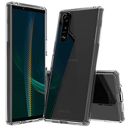 Xperia 5 III ケース 耐衝撃 シンプル スマホケース カバー 背面 ハイブリット TPU 枠 ソフト カバー 背面クリア 側面TPU バンパー カバー クリア おしゃれ スマート スマホ SO-53B SOG05 クリア