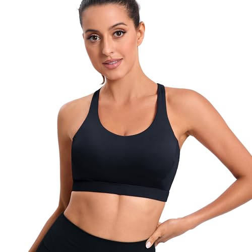 RUNNING GIRL Sports Bras for Women,Y-Back Medium Support Workout Sports Bra Padded Racerback Supportive Bras Push up4