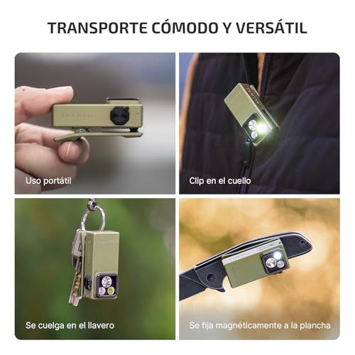 Miniatura 6 de OLIGHT Oclip Ultra Mini Linterna de Clip EDC Recargable 530LM 130M | Fabricado en OAL, Magnetizable, Resistente al Agua IPX6, Luz Concentrada/Difusa y Rayos UV, Para Uso Exterior e de Emergencia