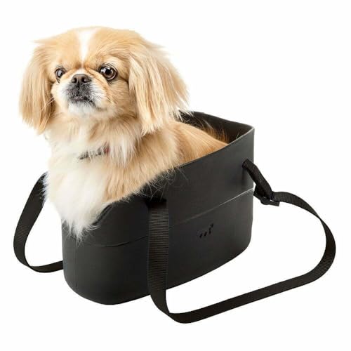 Ferplast Hundetragetasche für kleine Hunde und Katzen with-ME SMALL, Transporttasche für Haustiere, Hundetasche, verstellbare Trageriemen, Sicherheitsgurt inklusive, 14 x 35 x H 22 cm Taupe