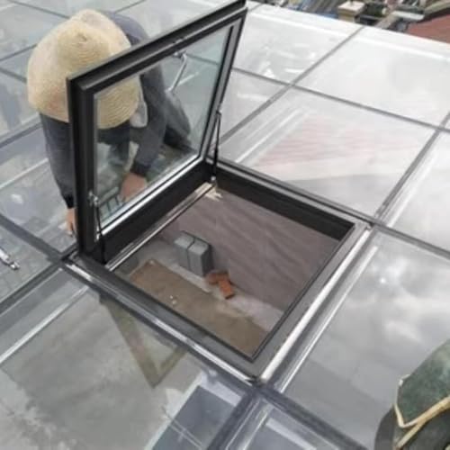 ELEFOCUS Household Roof Window with Double-Layer Tempered Glass, Customizable Skylights, for Sloped Flat Roof