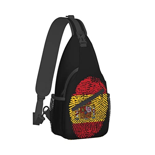 Mochila tipo bandolera unisex negra miniatura 3