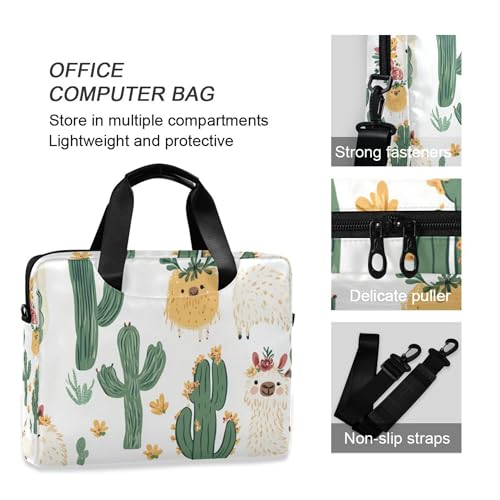 Funda para portátil con diseño de llama y cactus, compatible 13-15.6 pulg miniatura 5