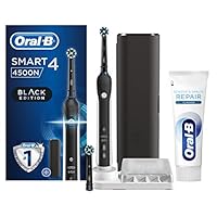 Oral-B Spazzolino Elettrico Ricaricabile Smart 4 4500 Nero + Dentifricio Oral-B Gengive & Smalto...