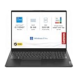 Lenovo Notebook pc portatile, Intel Core™ i5-1135G7 fino a 4,20GHz, Memoria Ram 16Gb, SSD PCI NVme da 500 Gb, 3 usb, di cui 1 Type-C, lan RJ45, hdmi, webcam, ready to Use