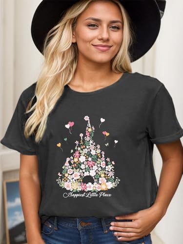 Plus Size Magical Shirts for Women Magical Tee Shirt Family Trip Vacation Tshirt Holiday Summer Graphic Tee Tops Darkgray — view 4