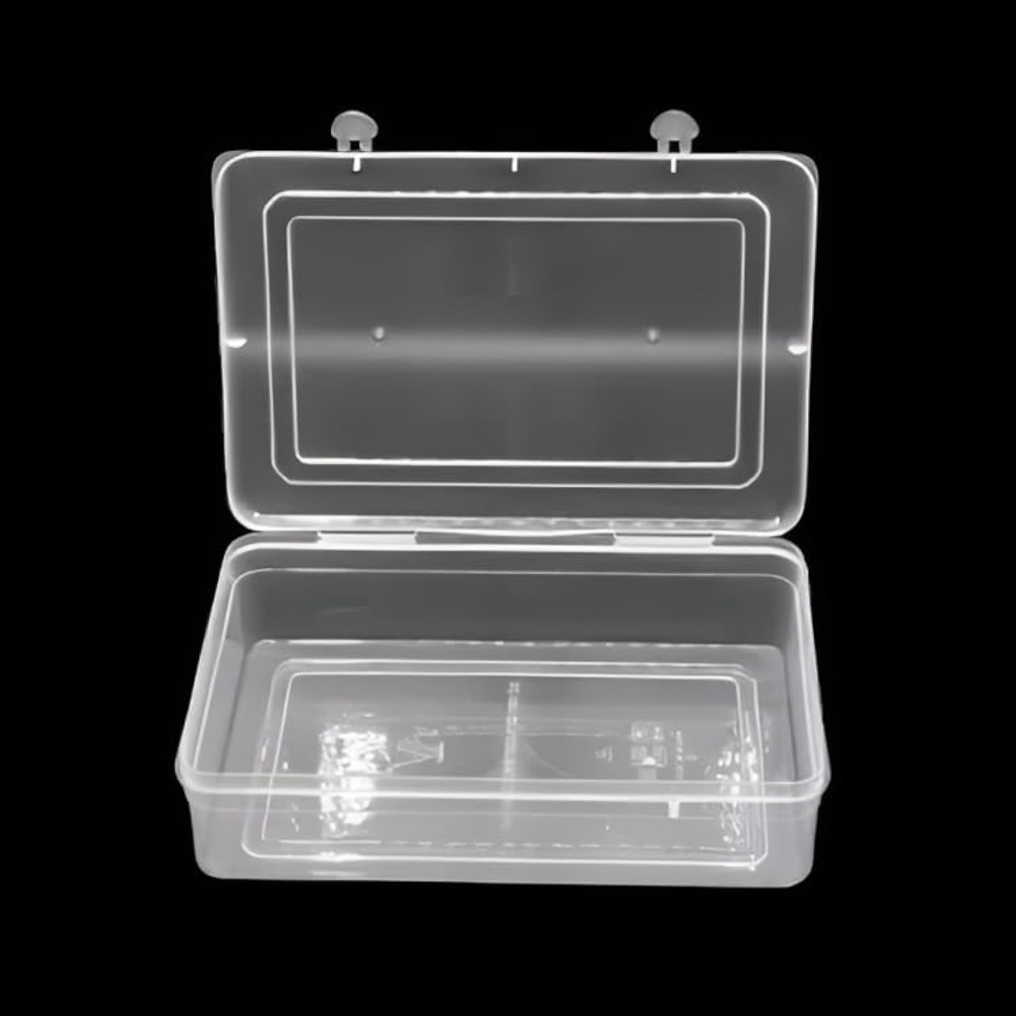 Transparent Rectangular Lockable Storage Box, Secure & Practical