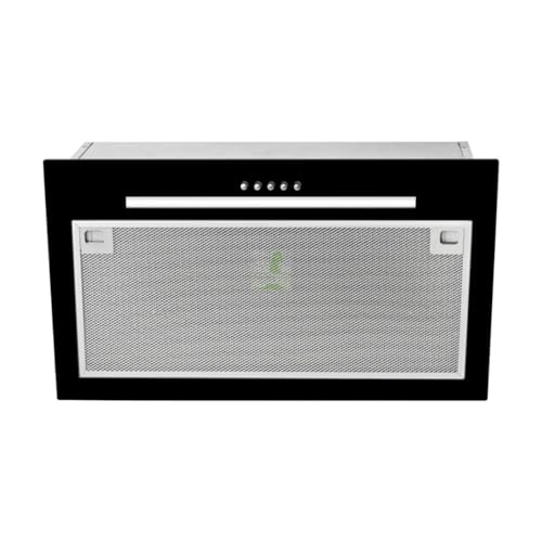 TEKA Campana Extractora Integrada 55 cm con Motor de Doble Turbina, 3 Velocidades, Barra de Iluminación LED, Integrable en Muebles de Cocina, Color Negro, GFG 2
