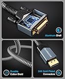 BlueRigger DisplayPort to DVI Cable - (1M, Display Port to DVI Converter, Male to Male, DP to DVI Adapter, Monitor Cable) - Compatible with Laptop, Projector, Monitor, HDTV, Desktop, Graphics Card - Image 5