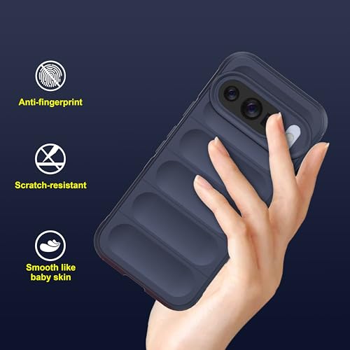 Image of amazon basics Back Case Cover for Google Pixel 10 | Compatible for Google Pixel 10 Back Cover | Liquid Silicon Magic Case with Camera Protection | Sapphire