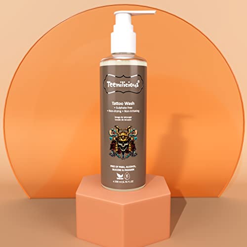 Teenilicious Tattoo Wash For Men & Women | Sulphate Free | Non Drying & Irritating | Free Form Silicones, Paraben & Paba - 200ml - Image 2
