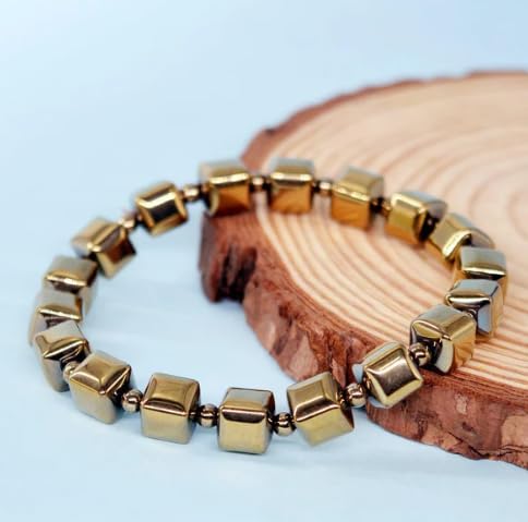 Beauty Gems Enchanting Golden Pyrite Square Bracelet IGL Original Certified Wear in Hand Or Wrist As Regular Purpose पाइराइट ब्रेसलेट ओरिजिनल सर्टिफाइड Pure Pirate Stone Bracelet for Men & (B0DCG7TMHR) Amazon Price History, Amazon Price Tracker