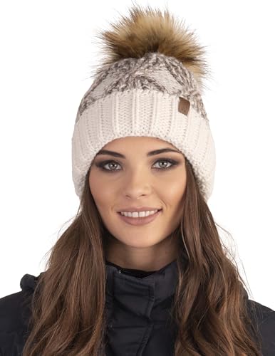 Bonnet femme hiver doublé polaire VIVISENCE contre le froid glacial des trajets quotidiens