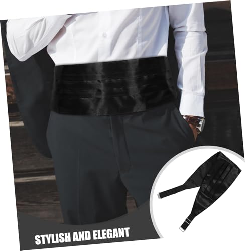 Men's Adjustable Silk Cummerbund Set Pre-tied Formal Waist Belt for Weddings Special Occasions Elegant Gift Box Packaging for Versatile Events3