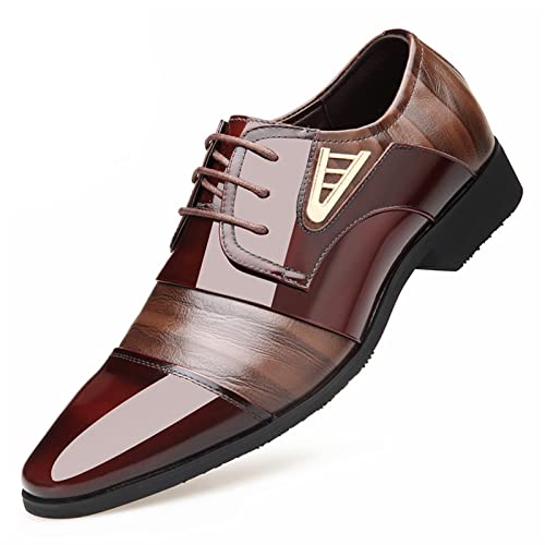 Zapatos de vestir para hombre de cuero genuino con punta estrecha