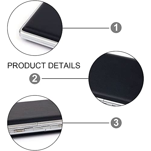 2 Pack Cigarette Cases Leather Cigarette Tin Double Sided Flip Open Pocket Cigarette Box For 16 Cigarettes(Random 2 Packs Shipped) #TOP4