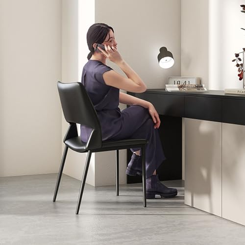 Chaises lounge pour la cuisine et le restaurant, lot de 2 sièges rembourrés en cuir synthétique