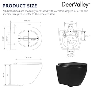 Deervalleyinwalltoiletcombosetandcarriersystemwallhungtoiletwithtankwallmountedtoiletwithsoftclosingseat11gpf16gpfdualflushblack2packagesseparately Urban Country Home Decor Deervalley in wall toilet combo set and carrier system wall hung toilet with tank wall mounted toilet with soft closing seat 11gpf16 gpf dual flush black 2 packages separately urban country home decor